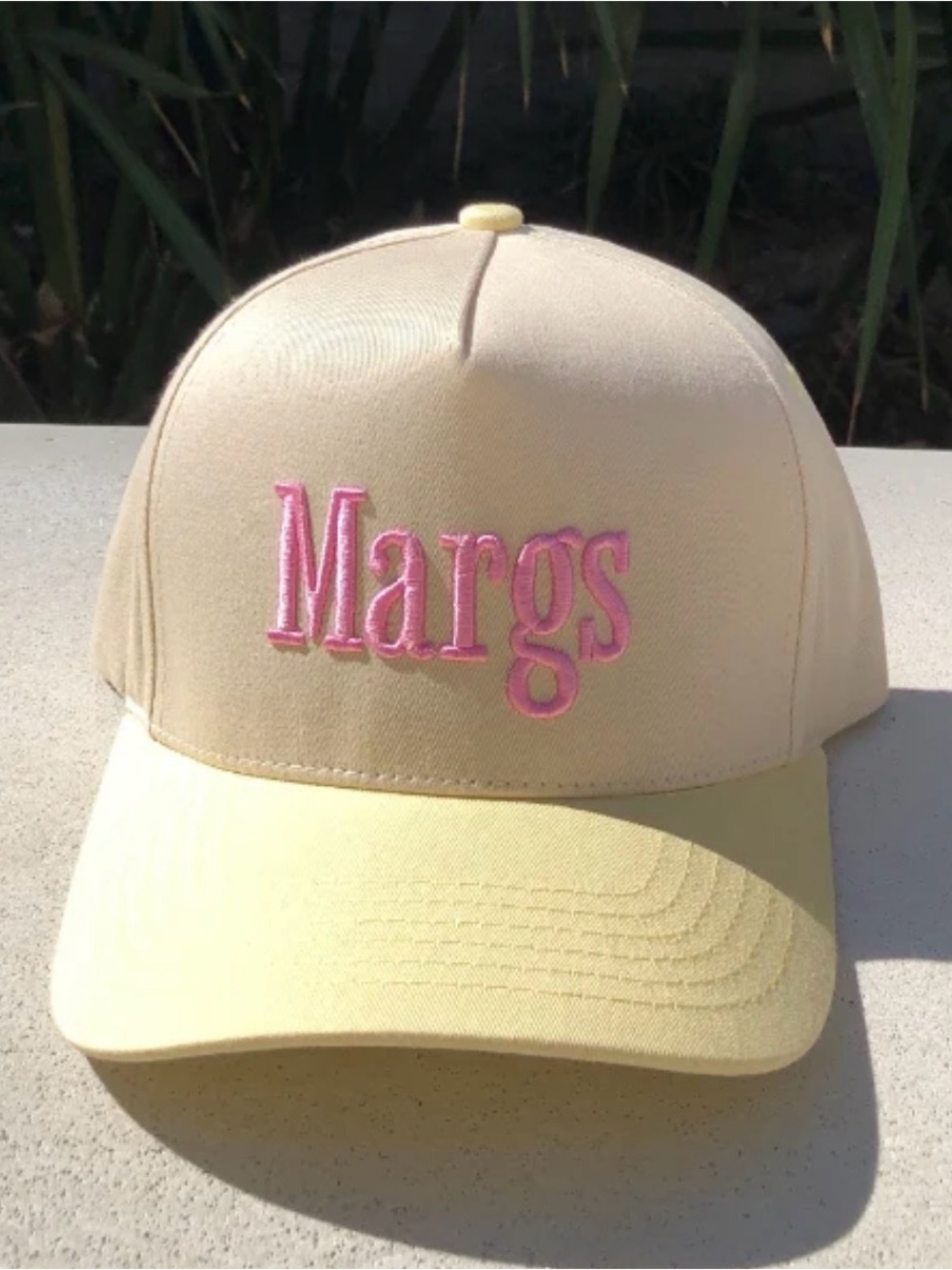 NWT C.C. Embroidered Two Tone Trucker Snap Back Hat “Margs”